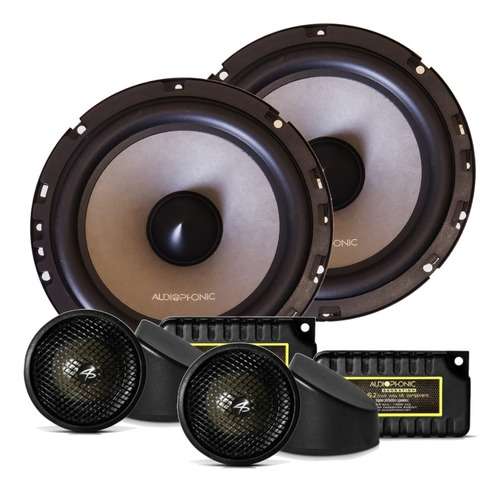 Kit Falante 2 Vias Audiophonic Sensation Ks6.2 130w Rms 6 Polegadas Tweeter Seda Som Automotivo