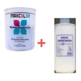 Pack Polvo Decolorante 500g Max+ Agua Flora + Papel + Brocha