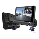 Dash Cam 3 Cámaras Lente De 4.0 Pulgadas Cámara Dvr Dash