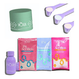 Kit Pó Acrílico Cover Baby E Pink + Monomer + Pote Eco Vòlia