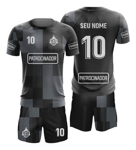 Kit 16 Uniformes Camisa Calção Futebol Personalizado Dry Fit