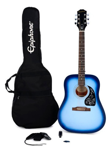 Pack Guitarra EpiPhone Acustica Starling Bl Funda Accesorios Color Azul Material Del Diapasón Laurel