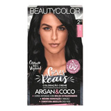 Kit Tintura Beautycolor  Coloração Creme Tom 2.0 Preto