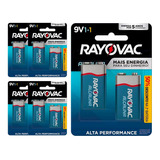 10 Baterias Alcalinas Rayovac 9v (5 Cart C/2un. Cada)