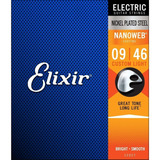 Encordoamento Elixir Nanoweb Guitarra 09 046 Nickel Híbrida