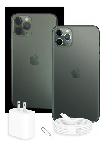 iPhone 11 Pro Max Verde Con Caja Original Accesorios Grado A