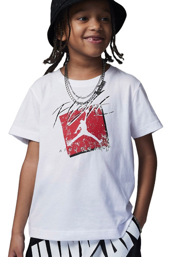 Camiseta Jordan Faded Flight Niños-blanco