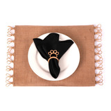 Kit 6 Porta Guardanapos Patinha Mesa Posta Decora Anel Mdf