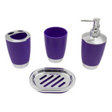 Set Accesorios De Baño 4pzs Portacepillos Jabonera