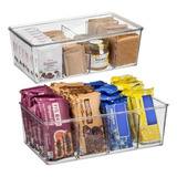 Plastic Pantry Organization And Storage Bins With Dividers &