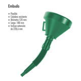 Embudo De Plastico Cuello Flexible 18  Con Coladera Interna