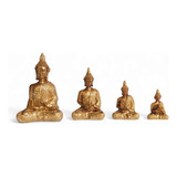 Buda Chakra Mudra Mujer Meditando Set 4 Piezas Zen
