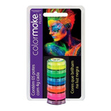 Tinta Para Rosto Cremosa Fluorescente Tinta Neon C/ 5 Cores