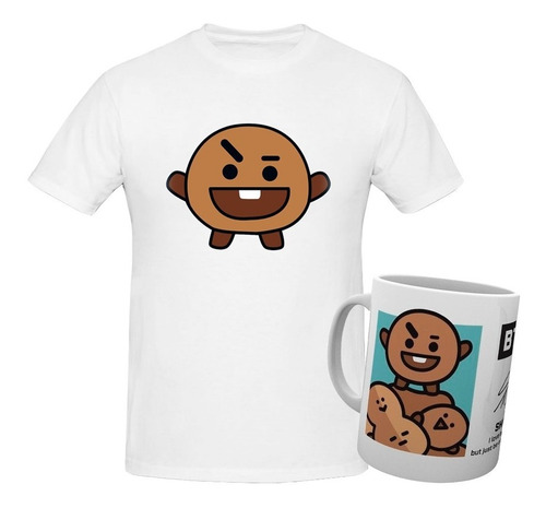 Paquete Playera Y Taza Bts Bt21 Shooky