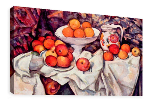 Cuadro Canvas Moderno Cesto Manzanas Y Naranjas Paul Cezanne