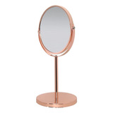 Espelho De Aumento 5x Dupla Face 360º Rose Bronze Mimo Style