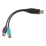 Usb Doble Convertidor De Cable Ps2 Cable Para Teclado Raton