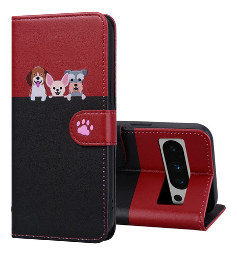 Funda De Piel Con Forma De Cartera Cute Cards Slot Para Goog