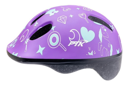 Capacete Infantil Ptk Baby Bike Ciclismo De 1/4 Anos Melhor Cor Lilás-uni Tamanho 48-56cm