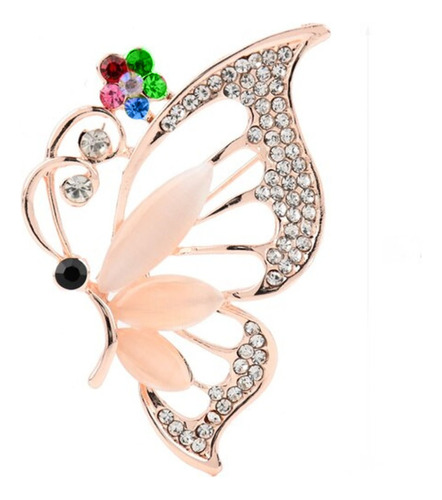 Broche Prendedor Mariposa Cristales Joyas