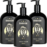 Kit Bancada 3 Shave Cream Profissional Baboon Creme Barbear