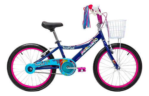 Bicicleta Mercurio Sweet Girl Dama Acero Rodada 20 Color Azul