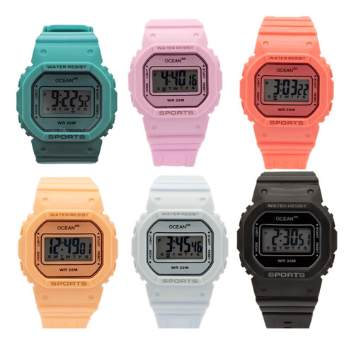 Reloj Digital Deportivo Hombre Mujer Luz Crono Alarma Lon023