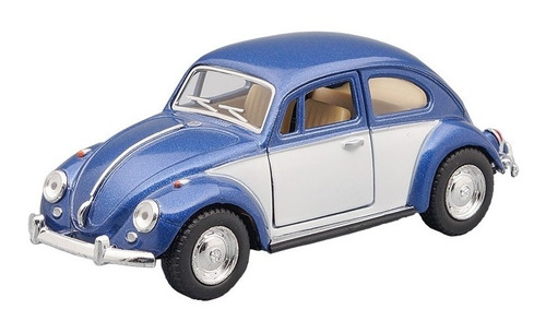 Volkswagen Beetle 1967 Escala 1:32 Kinsmart Azul/blanco