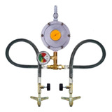 Regulador De Gás C/ Manômetro E Saída P/ 2 Botijões P13