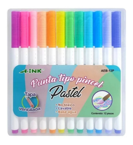 Pincelin Aink Punta Pincel Colores Pastel