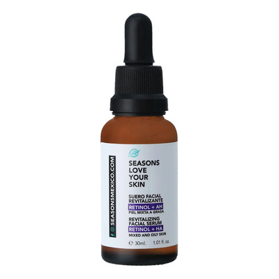 Suero Facial Reavitalizante Retinol + Acido Hialurónico 30ml Momento de aplicación Noche Tipo de piel Mixta a grasa | Meses sin interés