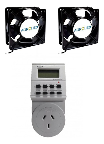 Kit Indoor Cooler 4 Pulgadas X 2 U + Timer Digital