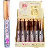 Box Lip Gloss Mágico Atacado Bella Femme Magic Gold