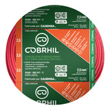 Cable Unipolar Cobrhil 1x2.5mm² Rojo X 100m En Rollo