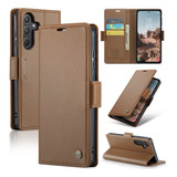 Capa Case Carteira  Couro Magnética Para Samsung A15