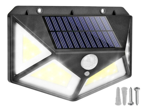 Panel Reflector Solar 4 Led Cob Sensor Movimiento 3 Funcion Color De La Carcasa Negro Color De La Luz Blanco