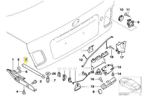 Amortiguadores Baul Para Bmw Serie 3 E46 M3 S54 Foto 2