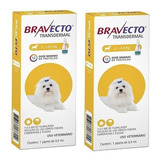 2 Antipulgas Bravecto Transdermal Cães 2-4,5kg Envio Imediat