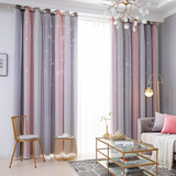 Cortinas Opacas De Doble Capa Gradient Star Curtains