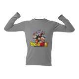 Polera Manga Larga Dragon Ball Goku Vegeta Algodon Estampada