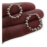 Aros Plata 925 Argollas Bolitas