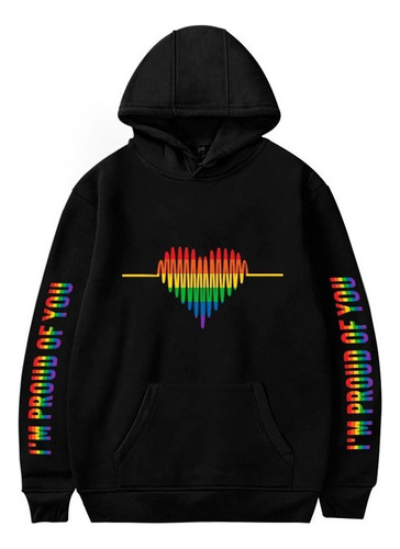 Moletom Blusa Lgbt Orgulho Bandeira Coração