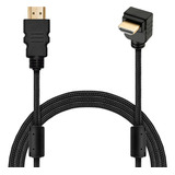 2 Cabo Hdmi L 90 Graus Blindado Dourado 2 Metros Full Hd