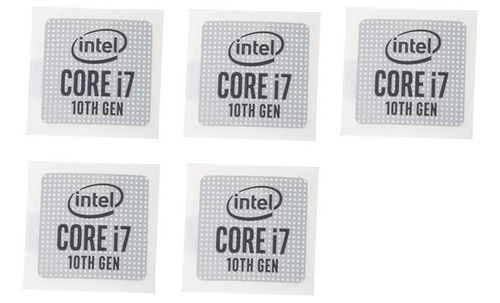 Sticker Intel Core I7 10th Generación Pack X 5 Und.