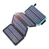 Power Bank Solar 10.000 Mah 4 Paneles Solar Con Linterna