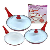 Juego Pan Set X 5 Piezas Sartenes Cerámica Antiadherente