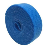 Kit 12 Pçs Abraçadeira De Cabos - Velcro Dupla Face Azul