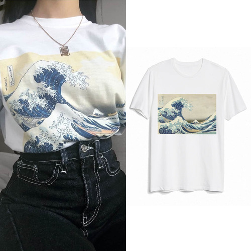 Kanagawa - Remera Unisex - Aesthetic Kawaii Anime Otaku