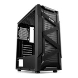 Gabinete Gamer Mancer Kevlar Lateral De Vidro Preto