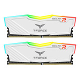 Memoria Ram T-force Delta Rgb Gamer Color Blanco 16gb 2 